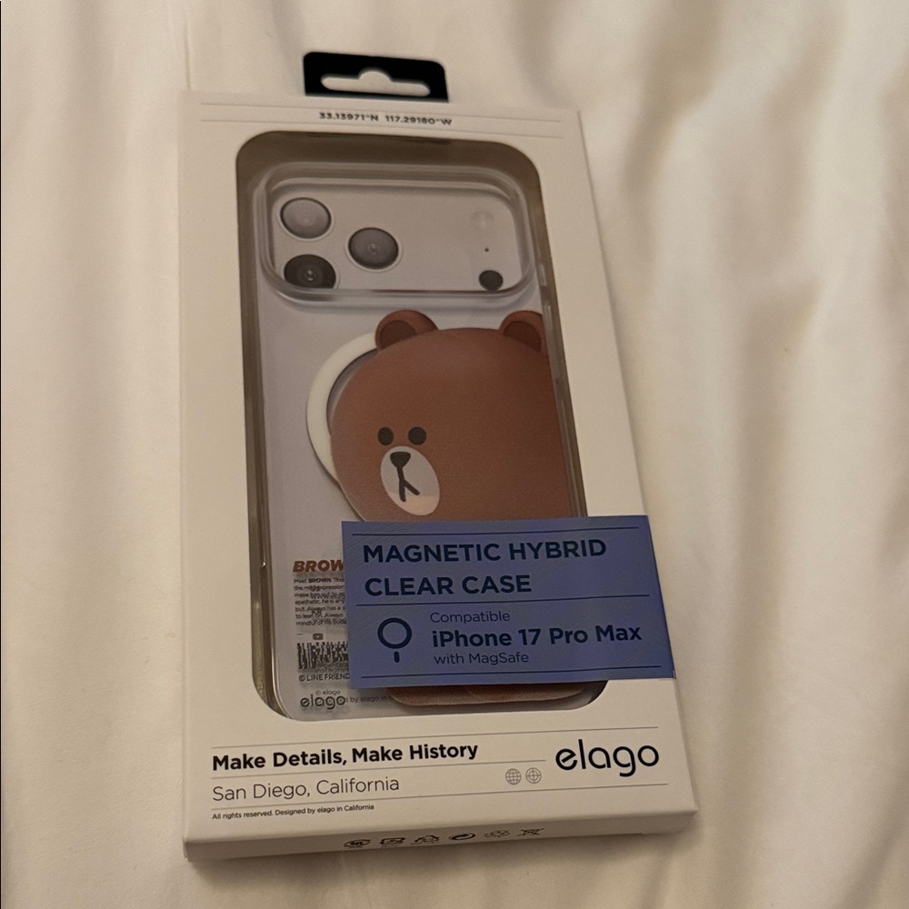 Brown Line Friends Magnetic Hybrid Case for iPhone 17 Pro Max